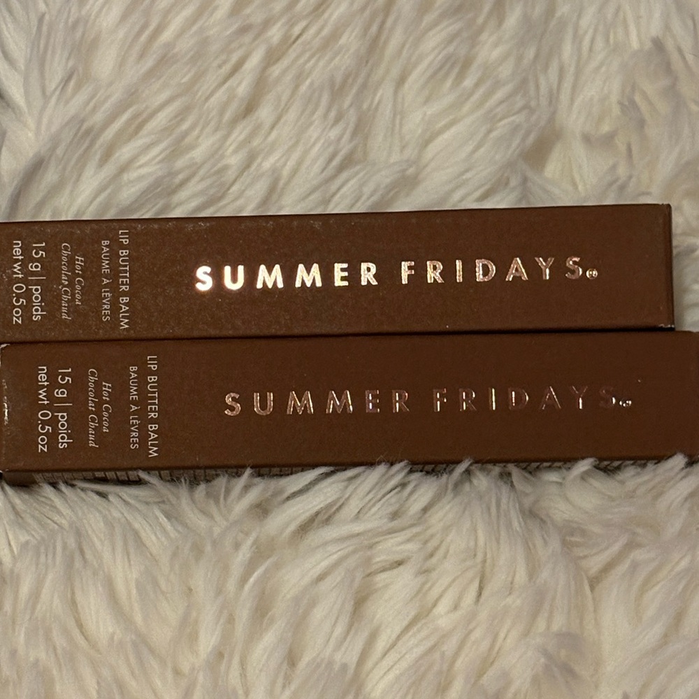 TWO Brand New Hot Cocoa Lip Butter Balm Summer Fridays - Picture 2 of 3